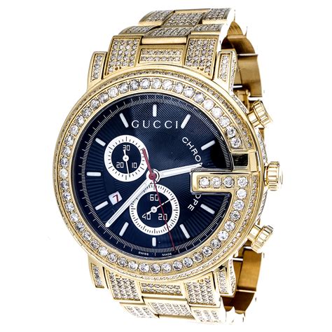 gucci gold chains for men|gucci diamond watch for men.